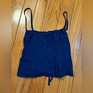 Edikted Navy Blue Spaghetti Strap Top with tags size xs